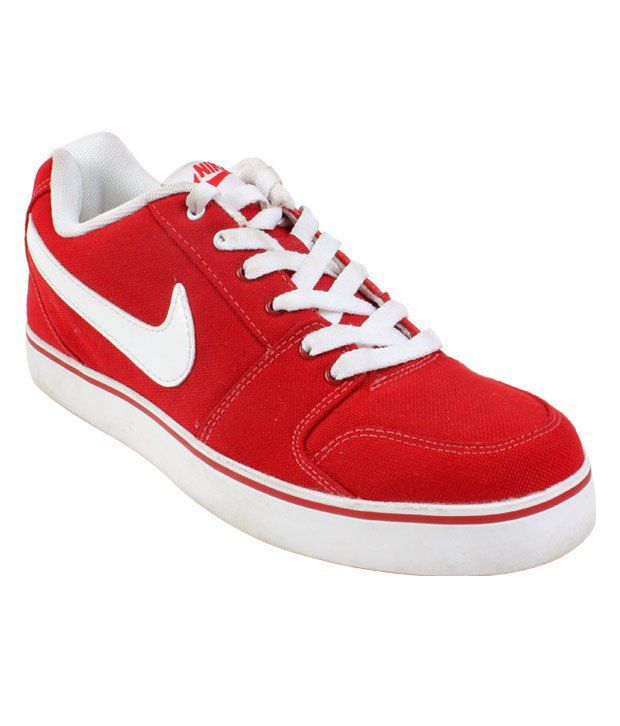 Nike Smart White & Red Canvas Sneakers - Buy Nike Smart White & Red ...