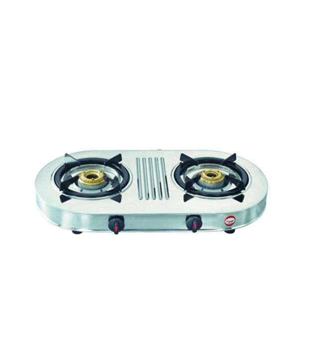 prestige 2 burner gas stove stainless steel