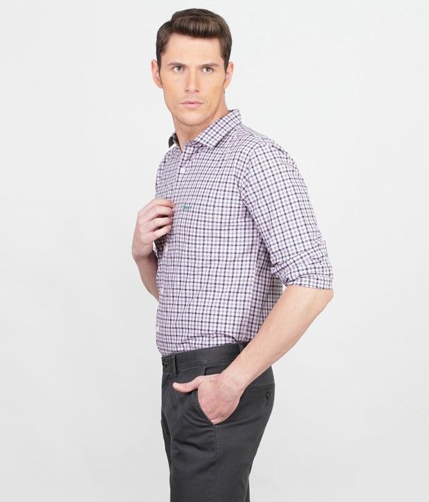 pink checkered shirt mens