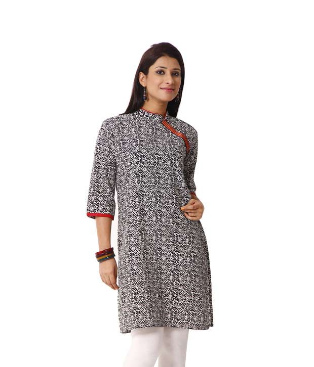 Jaipur Kurti Combo Pack of 2 Printed Kurtis - Black & Green - Buy ...