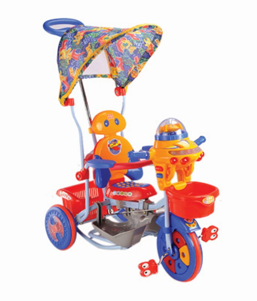     			Mee Mee Baby Tricycle / Trike / Cycle With Canopy And Push Handle_Red for Baby & Kids, Boys & Girls