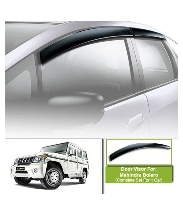 Galio Door Visor Mahindra Bolero Xl Plus 6pcs Black Color