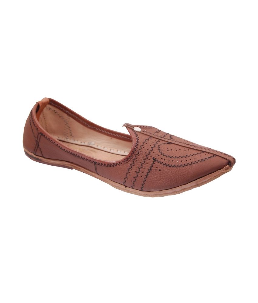 Paduki Brown Leather Ethnic Mens Footwear Buy Paduki Brown Leather Ethnic Mens Footwear 7276