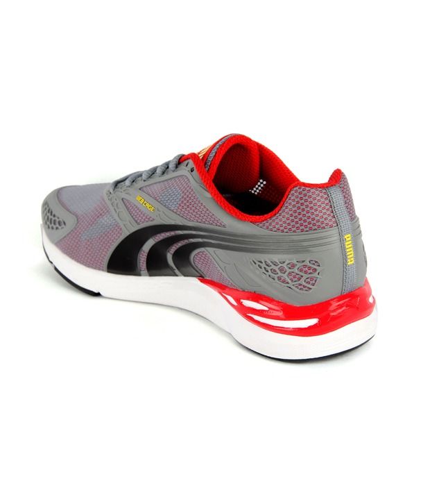 puma shoes grey and red