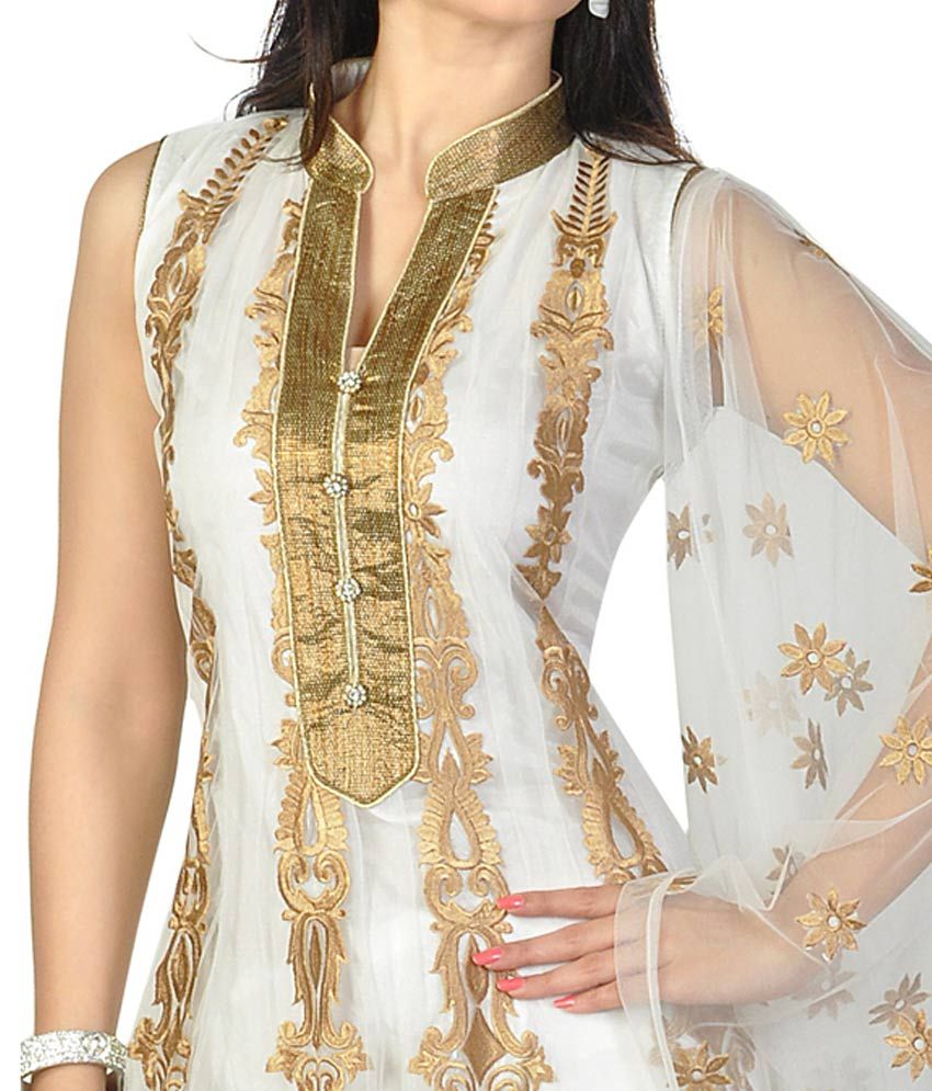 gold anarkali suit