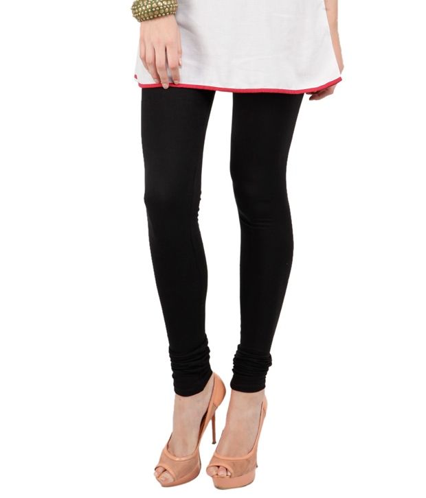 Gopika Black Cotton Lycra Leggings Price in India Buy Gopika Black