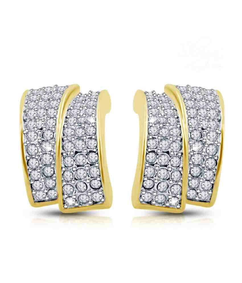 Shriya Golden Alloy Earring Set of 2 Buy Shriya Golden Alloy Earring