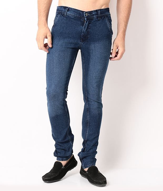 navy blue cotton jeans