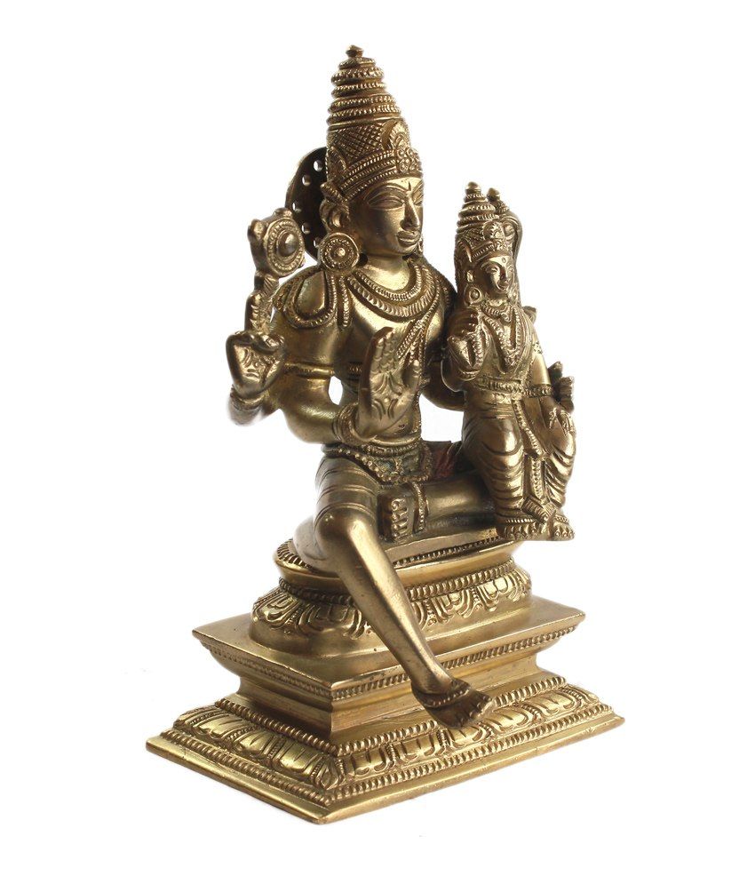 Vedanta Art Inc. Glossy Bronze Vishnu Idol: Buy Vedanta Art Inc. Glossy ...