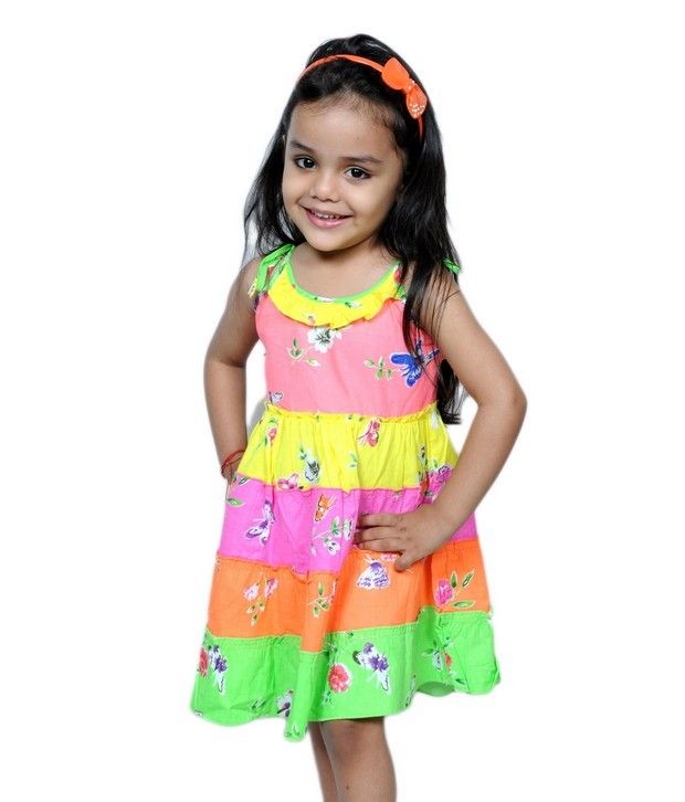 multi color long frock