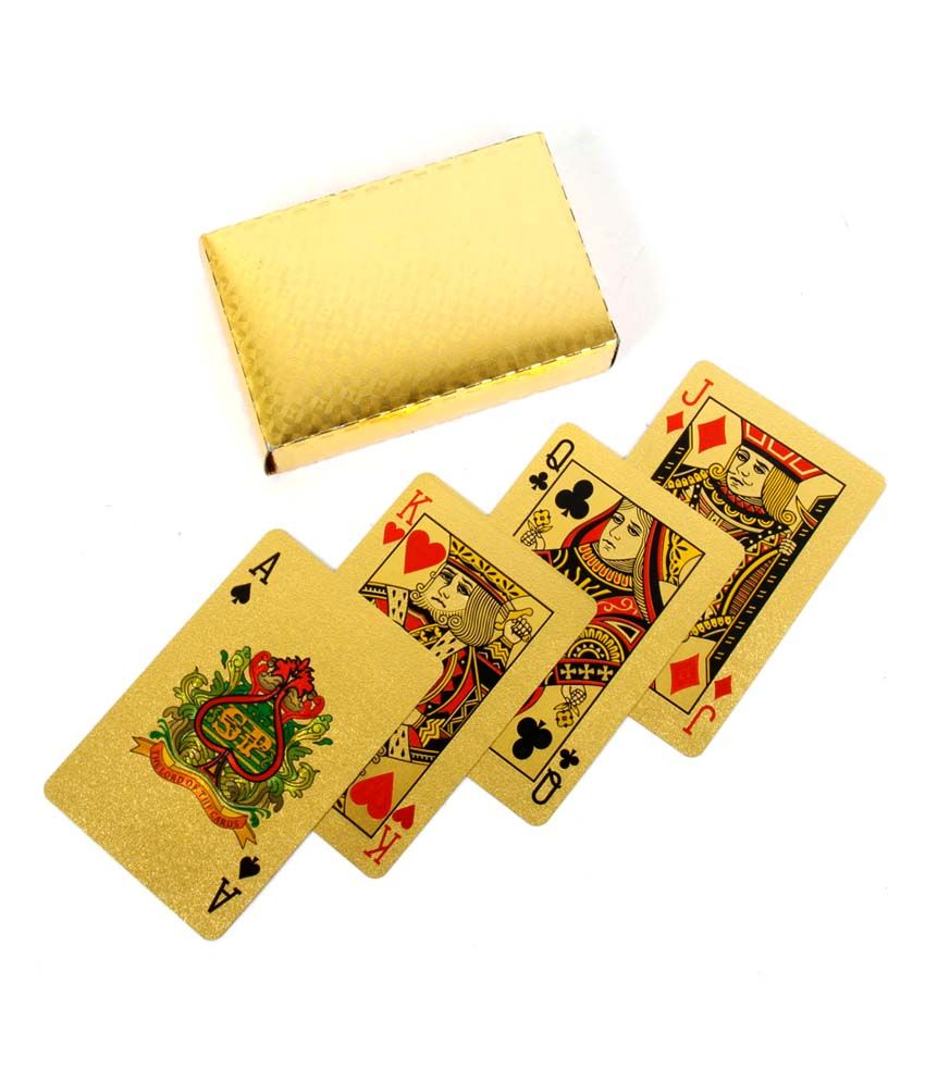 Jewel Fuel Playing Cards in 24 Karat Gold With Wooden Box by Jewel Fuel