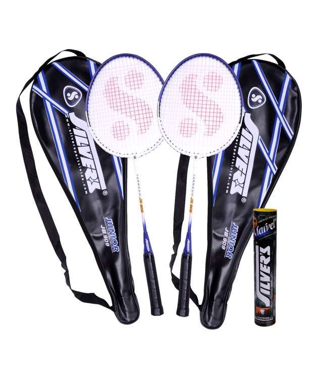 2 Silver'S Junior Jb909 Badminton Rackets With 2 Individual Full
