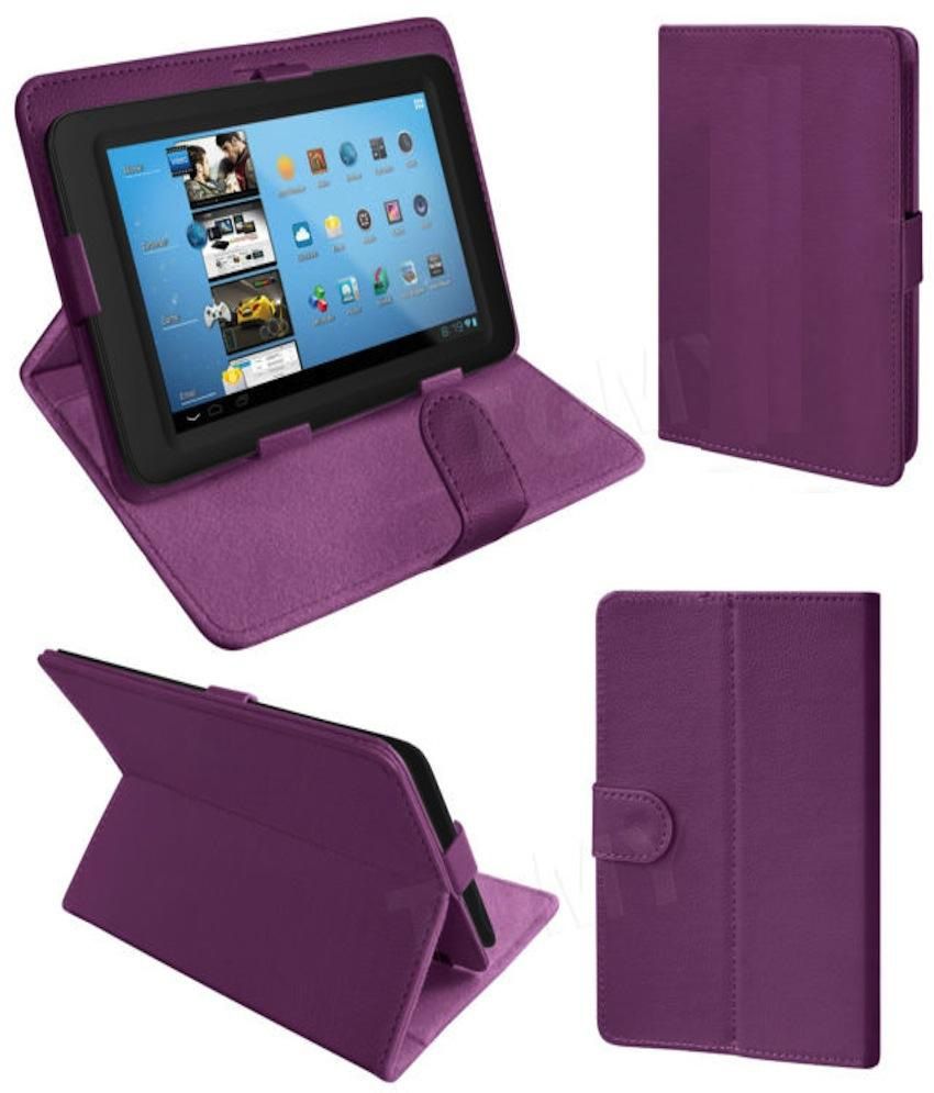     			2010kharido AE Universal Leather Smart Flip Case Cover with Stand for All 7 Inch Tablets Purple
