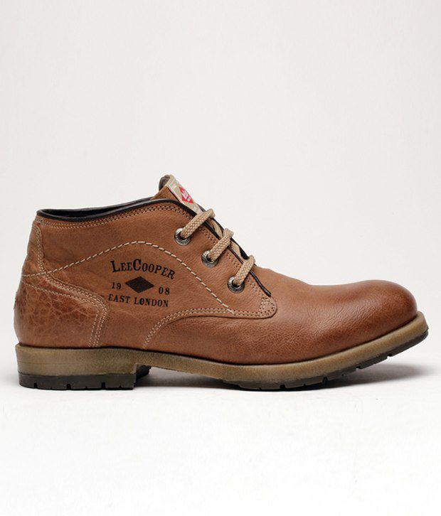 Lee Cooper Tan High Ankle Length Boots 