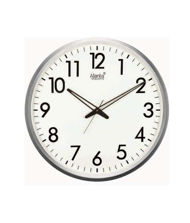 Ajanta White Round Wall Clock, Round Wall Clocks