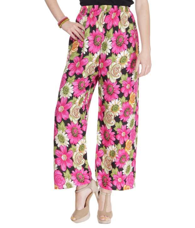 Buy Lavennder Pink Polyester Palazzo Pants Online at Best Prices in ...