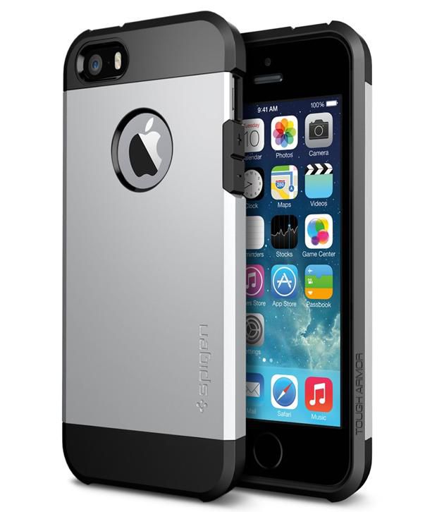 WOW Tough Armor Hybrid iPhone 5/5S Case - Silver - Printed