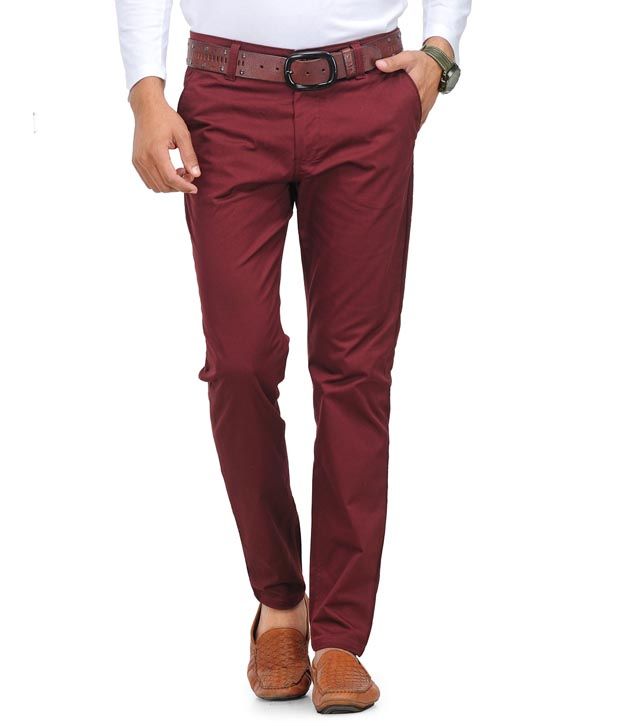 maroon chino pants