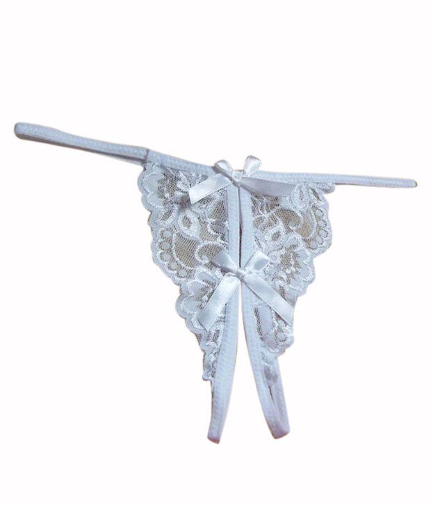 Buy White Lace Crotchless Thong Online at Best Prices in India - Snapdeal