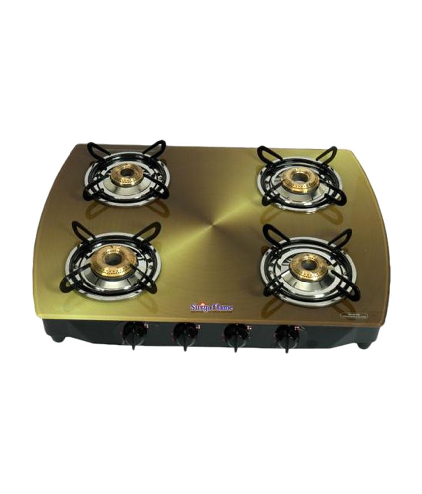 Surya Flame SFCPGL0404BA 4 Burner Auto Ignition Gas Cooktop Copper Price in India Buy Surya