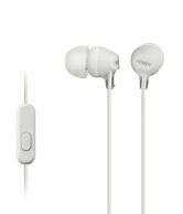 Sony MDR EX15AP In Ear Earphones with Mic (White)