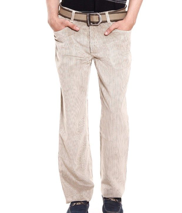Fever Light Beige Corduroy Jeans - Buy Fever Light Beige Corduroy Jeans Online at Low Price in 