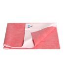 Quick Dry Plain Waterproof Salmon Rose Double Bed Cover Rubber Sheet