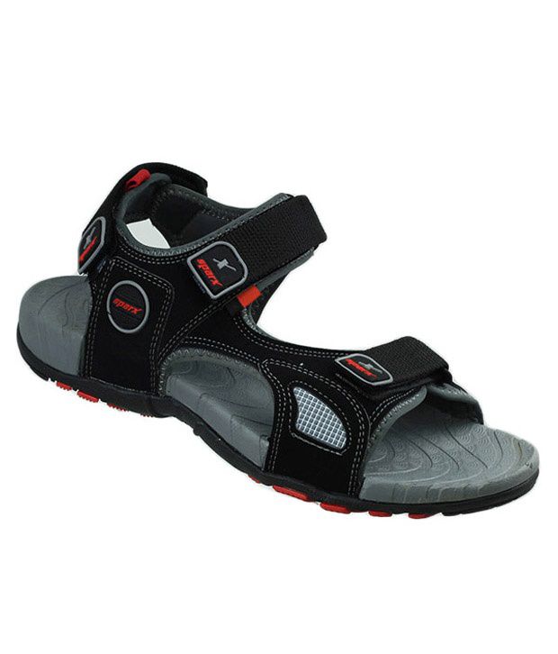 Sparx Black & Red Floater Sandals - Buy Sparx Black & Red Floater ...