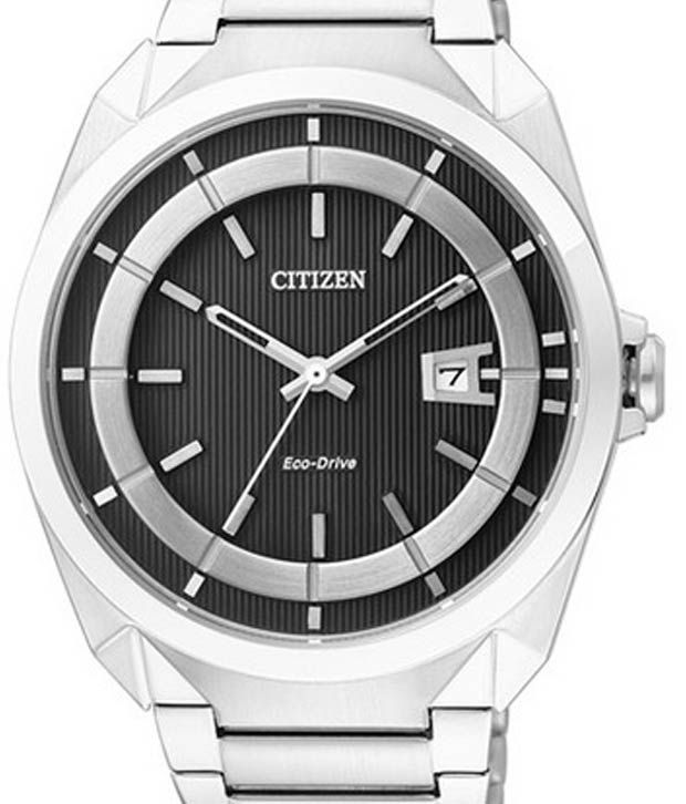 Citizen AW1010-57E Eco-Drive Black & Silver Watch - Buy Citizen AW1010-57E  Eco-Drive Black & Silver Watch Online at Best Prices in India on Snapdeal