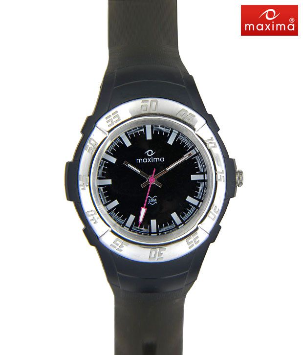 Maxima Mineral Black Strap Watch - Buy Maxima Mineral Black Strap Watch ...