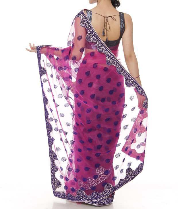 Meera Sarees Pink Printed Saree Buy Meera Sarees Pink Printed Saree Online At Low Price