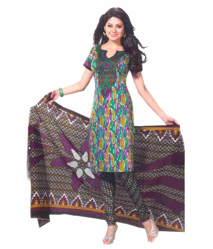 Shree Ganesh Clothing Multi Color Cotton Unstitched Dress Material