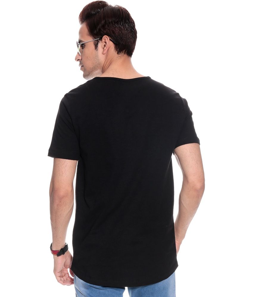 black half tshirt for men