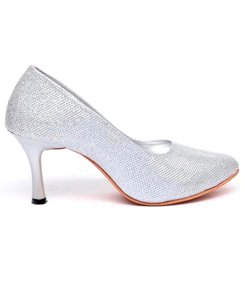 famous footwear silver heels