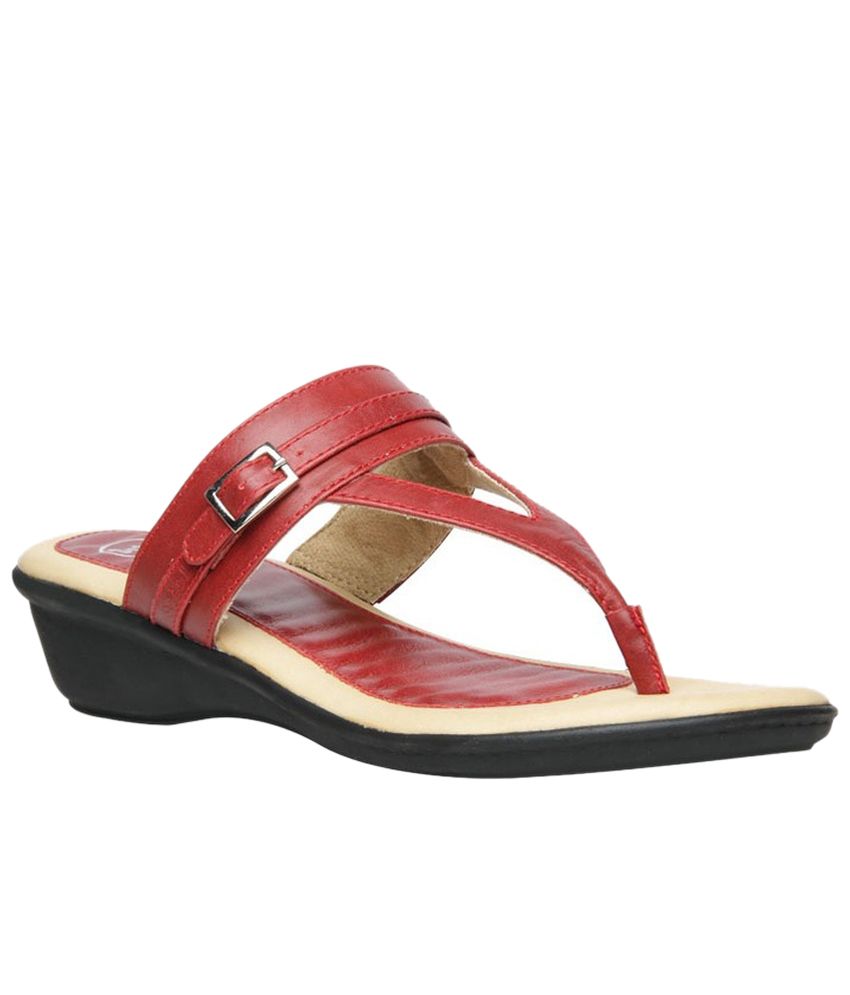 Dr Scholl Red Wedges Heeled Slip-On Price in India- Buy Dr Scholl Red ...