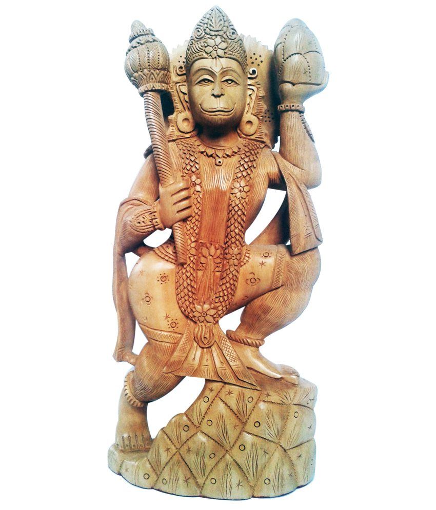 Decor Tattva Inc Textured Kadam Wood Hanuman Idol Buy Decor Tattva Inc 