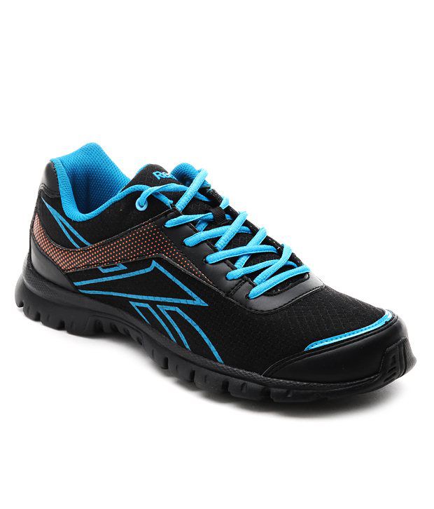 reebok shoes blue and black