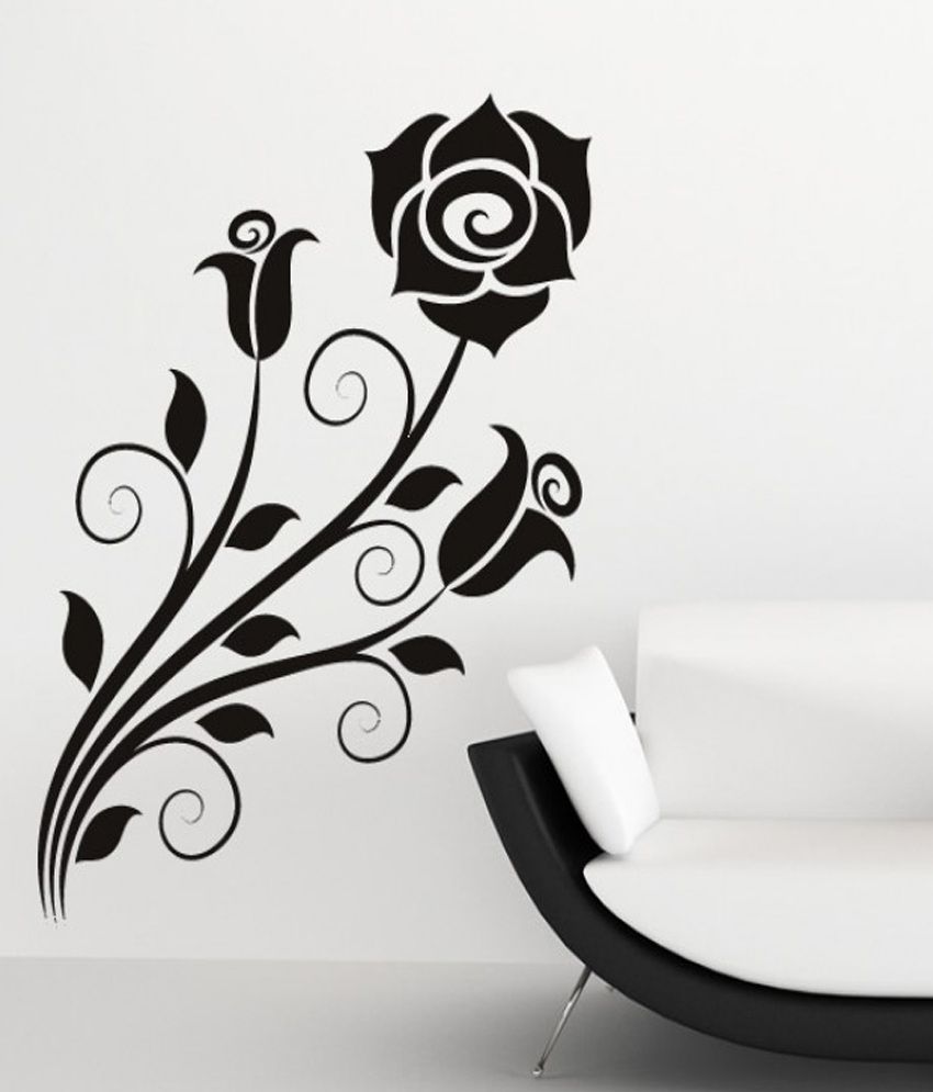 Destudio Rose Flower Wall Art Stickers And Wall Decal Buy Destudio Rose Flower Wall Art Stickers And Wall Decal Online At Best Prices In India On Snapdeal