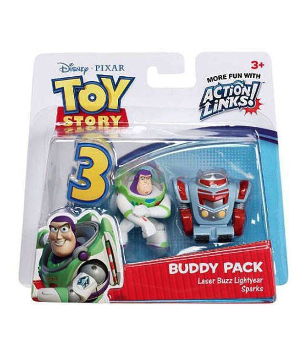 Disney Toy Story 3 Action Links 2 Figure Buddy Pack Laser 
