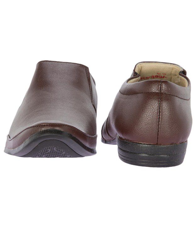 Zapatoz Brown Slip On Artificial Leather Formal Shoes Price in India ...