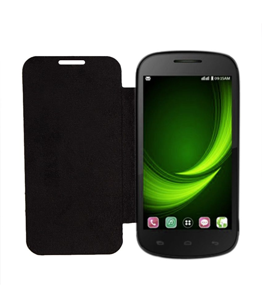 Kolor Edge Flip Cover For Lava iris 454 Black Flip Covers Online at