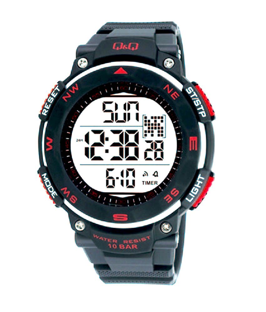 Q&Q Digital Watch Dial AJ1 Multi Strap Black - Buy Q&Q Digital Watch ...