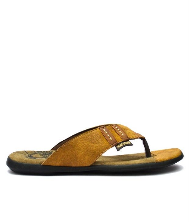 Wood Cooper Tan Slippers Price in India 