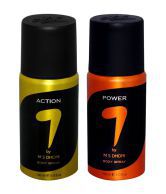 7 by M S Dhoni Deodorant Spray Set of 2 (Action, Power) 150ml Each