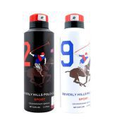 Beverly Hills Polo Club Combo of 2 Deodorants No 2 & No 9 Men (2X175 ml)