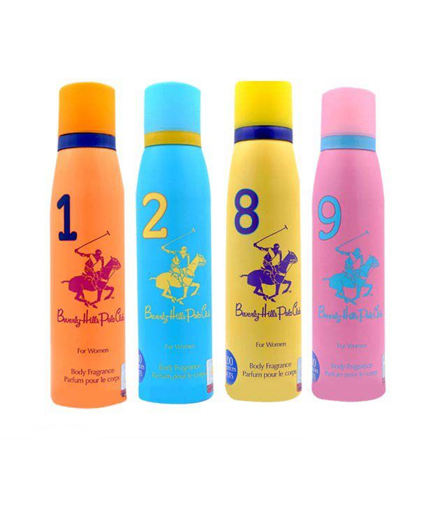 Beverly Hills Polo Club Set of 4 Water Based Deodorant for women - 1200 ...
