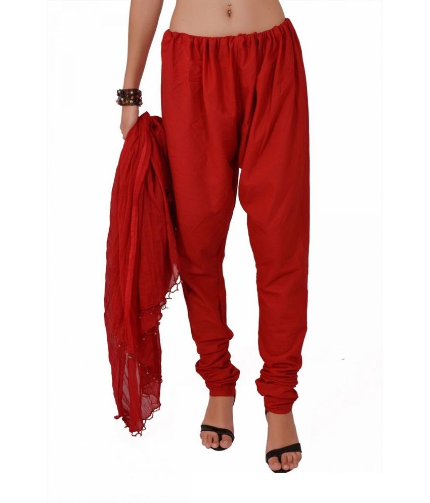 red long churidar