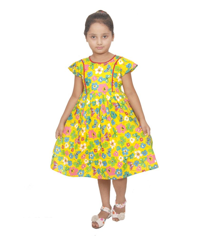 yellow full frock