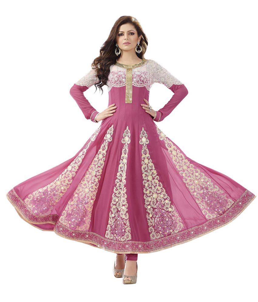Janasya - Pink Anarkali Cotton Women's Stitched Salwar Suit ( Pack of 1 )  Price in India - Buy Janasya - Pink Anarkali Cotton Women's Stitched Salwar  Suit ( Pack of 1 ) Online at Snapdeal