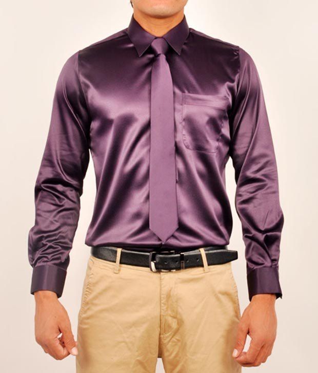 purple party wear shirt